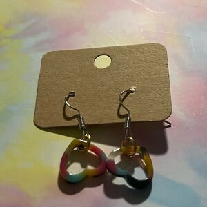 Colorful Heart-Shaped Earrings